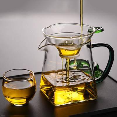 公道杯日式高档茶具套组玻璃茶海分茶器茶漏一体过滤茶水分离公杯