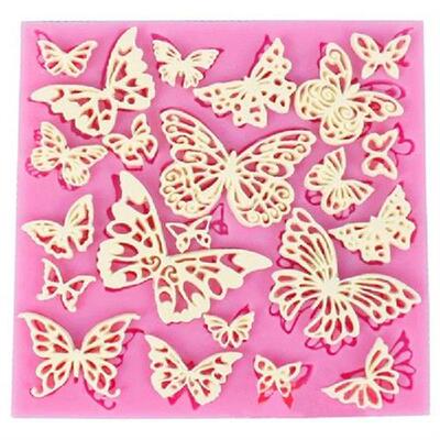 极速silikon form Cupcake Fondant Mold DIY Flower Butterfly