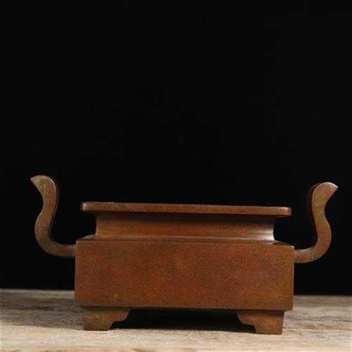 大号纯铜朝冠耳马槽炉仿古家用供奉室内供佛双耳长方形薰香炉摆件