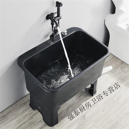 拖把池阳台洗拖布池厕所化妆室高脚接水盆家用落地式洗地板墩布池