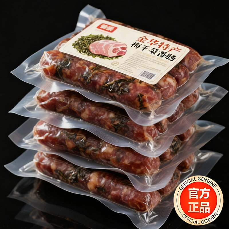 浙江金华梅干菜香肠纯手工制作农家腊肠新鲜猪肉风干肠官方旗舰店