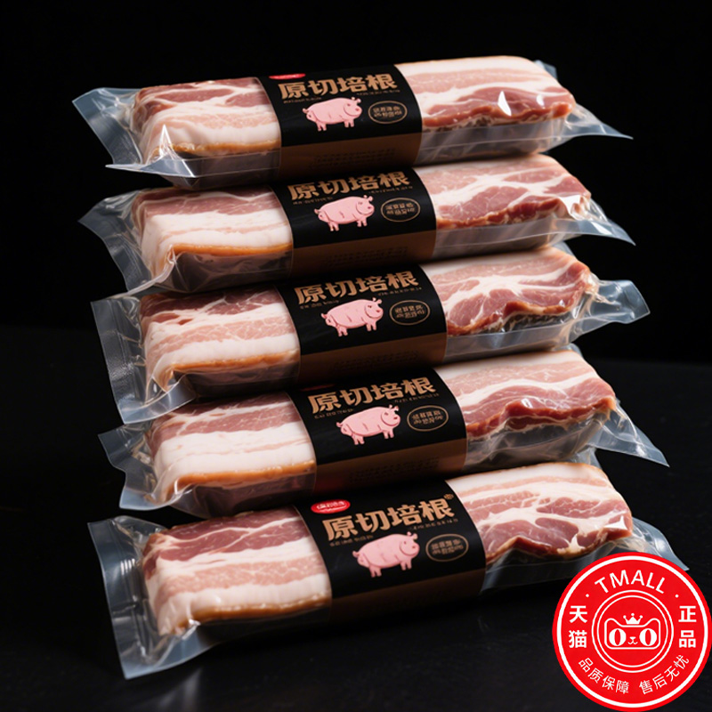 央妈推荐猪培根原切无添加肉片儿童早餐半成品家用独立包装三明治