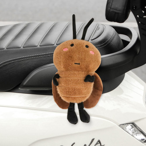 爱玛爱朵qb33电动车装饰品公仔卫士ab51车尾毛绒玩偶挂件配件摆件