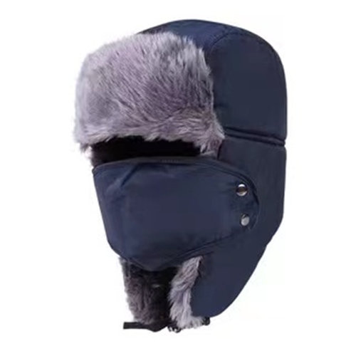 极速Fashion Winter Fur Warm Windproof Hat Men Women Bomber h