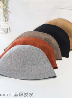 极速Abstinence Department black wool hat autumn and winter m
