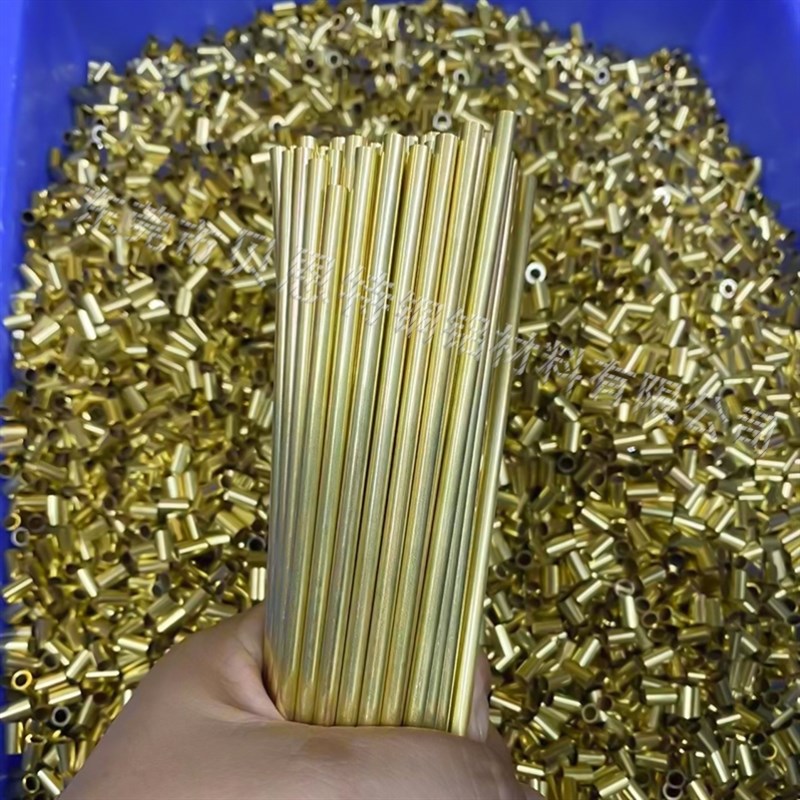 新黄铜管空心圆管厚薄壁H65毛细管1 2 3 4 6 8 10mm厚025 05切割