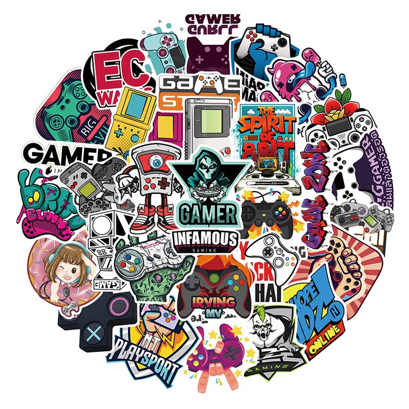 50pcs Cool Vintage Video Game Stickers Decal Skateboard Lapt
