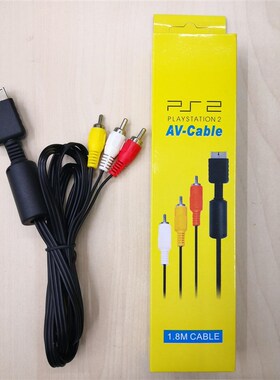 适用于PS2主机AV线 PS2音视频RGB高画质线 1.8米PS2AV线传输线