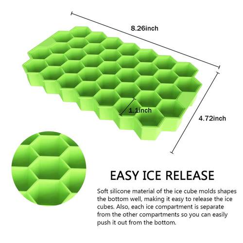 极速2pcs Kitchen Ice Cube Tray Silicone Summer Fruit Ice Cub