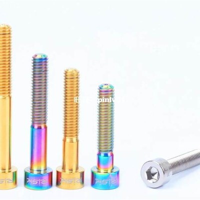 极速RISK 1pcs M6 x 30/ 35/40/50 mm Bike Headset Bolt Titaniu