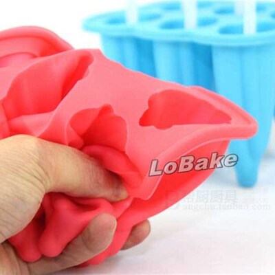 极速2016 New arrival 6 cavities cuspidal oval shape silicone