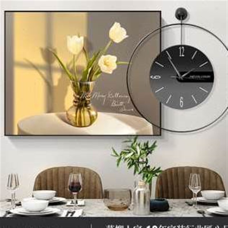 新品厂销电表f箱画装饰画带钟表可推拉遮配电箱总开关盒网路理线