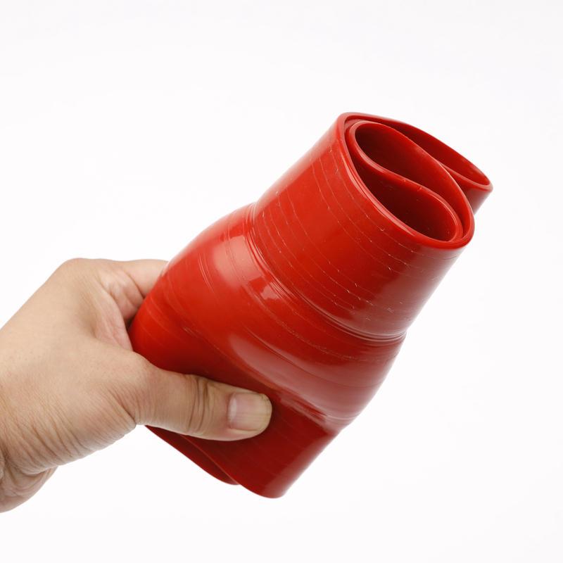 矽胶管耐高温抗撕裂软管振动筛下料口软连结水称蝶阀红白色波纹管