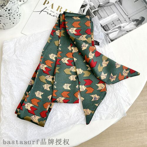 极速Yang Caiyus same Silk Scarf Hair Band womens Retro thi