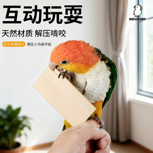 birdstory鹦鹉巴沙木片啃咬玩具