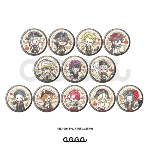 【狂欢价】A3文豪野犬涂鸦风海盗夏日烧烤冬天西瓜盲抽徽章日谷