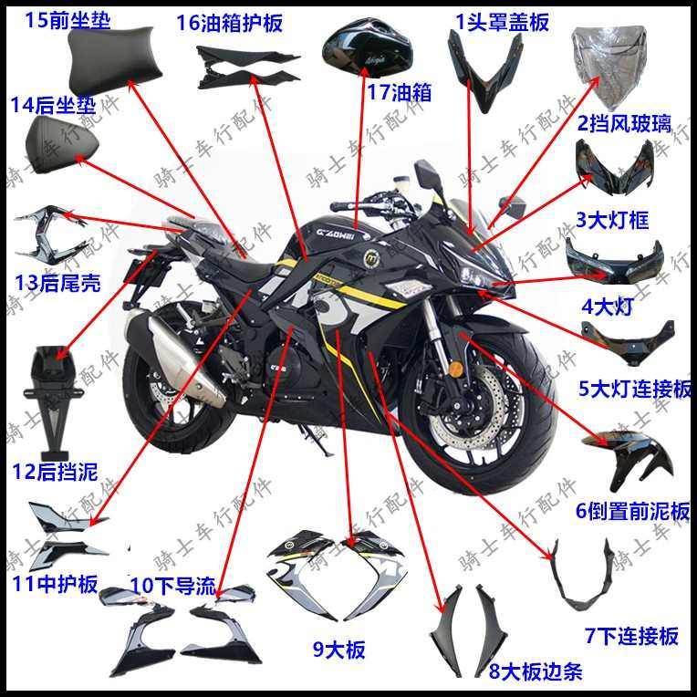 国威GW250-C国四双缸跑车马魅影255s摩托车配件全车外壳大板油箱,摩托车/装备/配件,摩托车外壳,淘宝优惠券,粉丝福利购,淘宝优惠卷