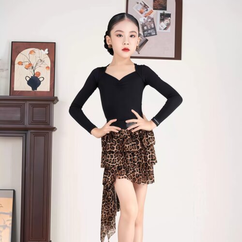 秋新款女童拉丁舞演出服套装