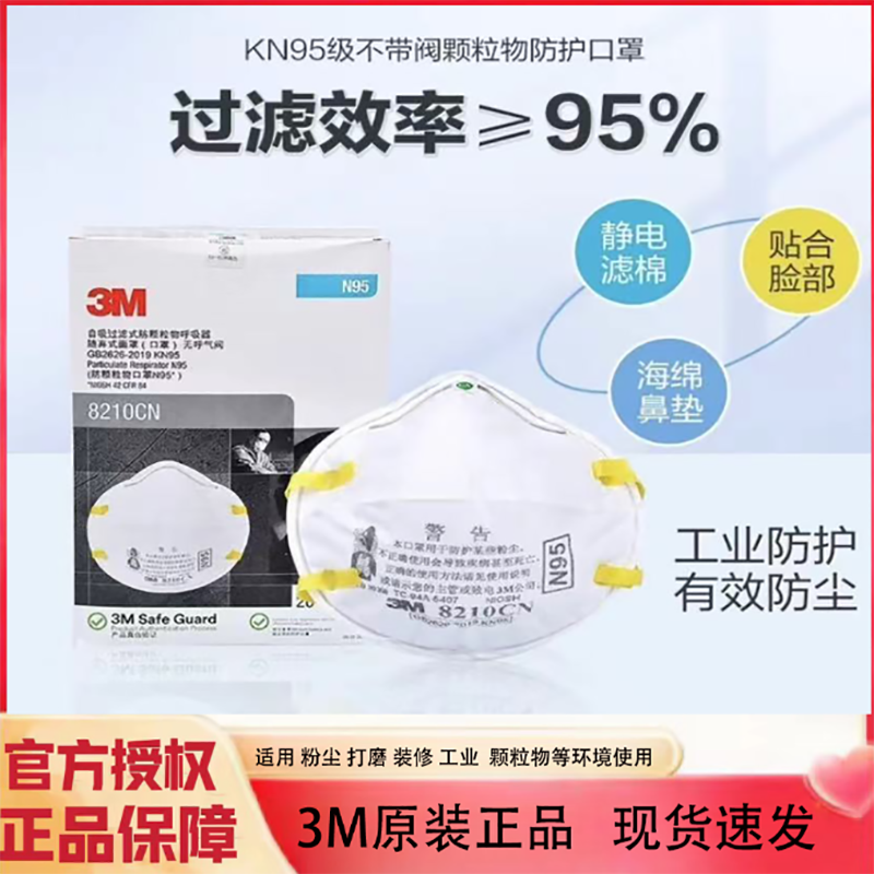 3M防粉尘打磨装修飞沫颗粒物异味