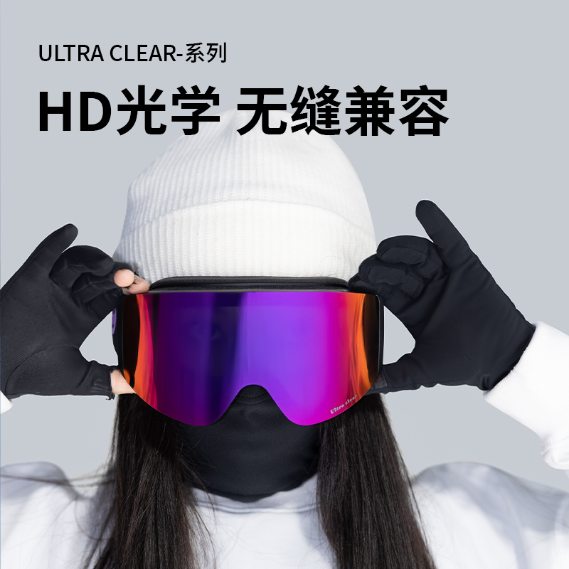 LEAJ三重防雾柱面磁吸雪镜