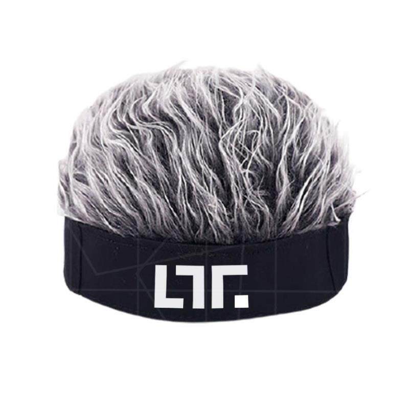 红同款直播短发表演帽子时尚假发冬季男式男网一体全道具头套男士