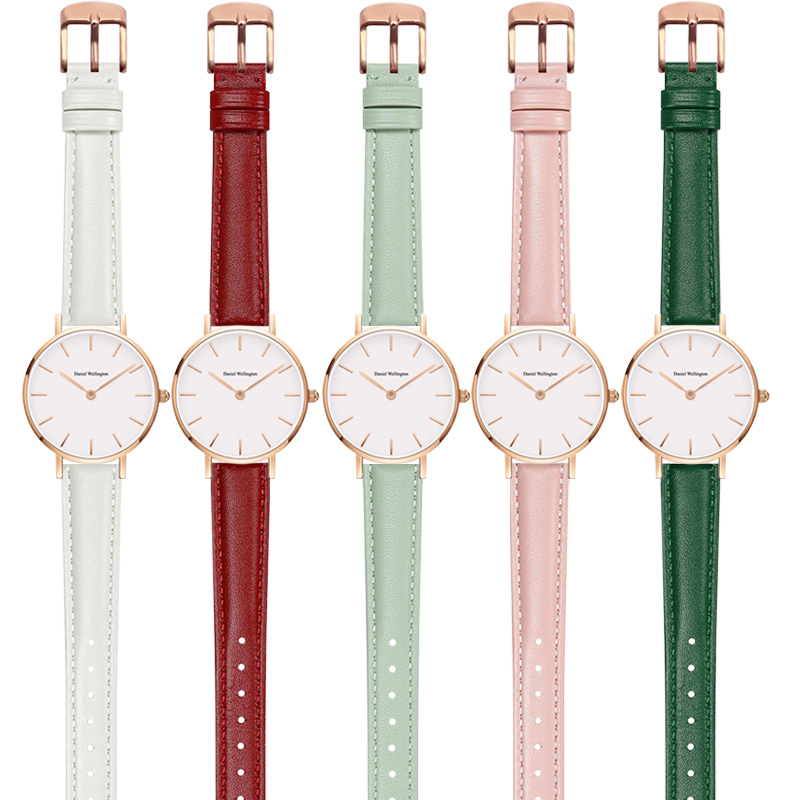 适配DW真皮手表带女丹尼尔