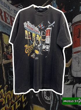 Story Carrie  街头潮流复古设计感小众别致罕见做旧圆领短袖T恤