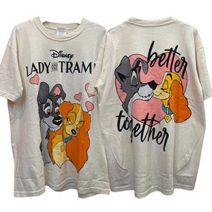 Story Carrie   小姐与流浪汉宽松复古情侣装美潮流行短袖T恤