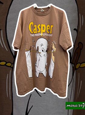 Story Carrie  鬼马小精灵卡斯帕Casper嘻哈摇滚风宽松短袖T恤