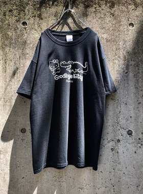 Story Carrie   再见小猫卡通鳄鱼涂鸦设计Goodbye Kitty短袖T恤