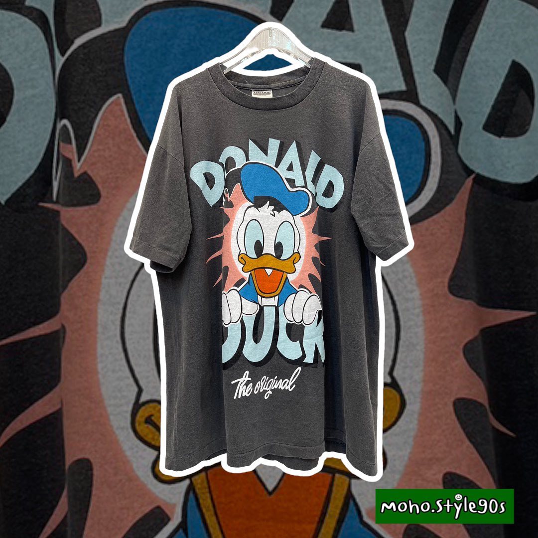 Story Carrie  Looney Tunes动画唐老鸭图案圆领宽松古着短袖T恤