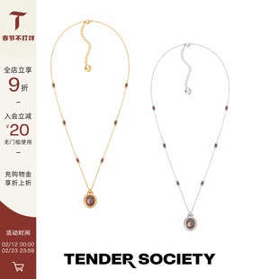 Tender SocietyLuck护身符系列马鞍扣双面项链女小众时髦毛衣链