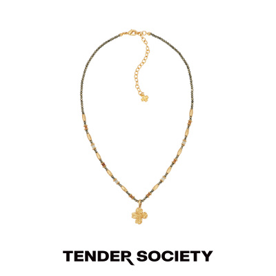 Tender SocietyLuck护身符系列金色四叶草吊坠串珠项链当季新款