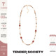 Tender 38节日礼物 Society节庆系列镶石琉璃串珠项链新款