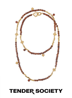 TenderLuck四叶草石榴石长项链