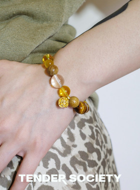 TenderSociety虎眼石黄水晶手串