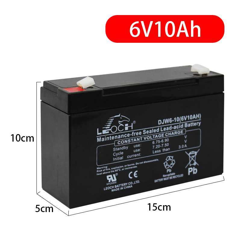 电子秤电瓶 LEOCH DJW6-4.0 6V4AH 电子秤专用蓄电池童车通用电池