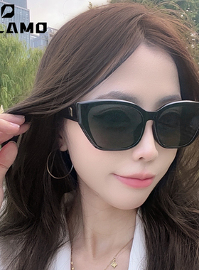 帕拉莫墨镜女款2025新款高级感大框防紫外线方圆脸外出猫眼太阳镜