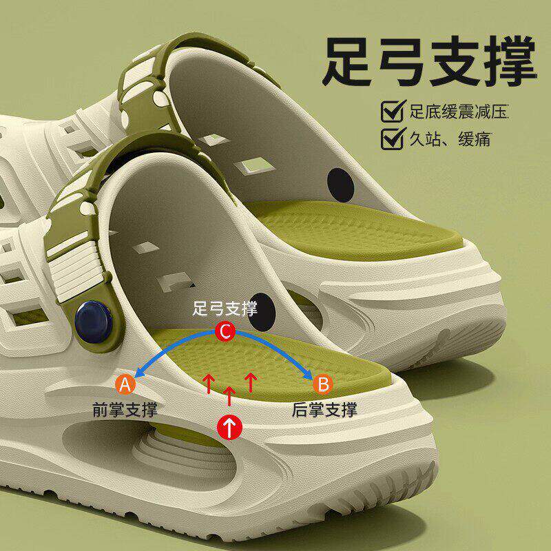 洞洞鞋男士2026夏季新款外穿防滑不累脚足弓支撑户外eva凉拖鞋男