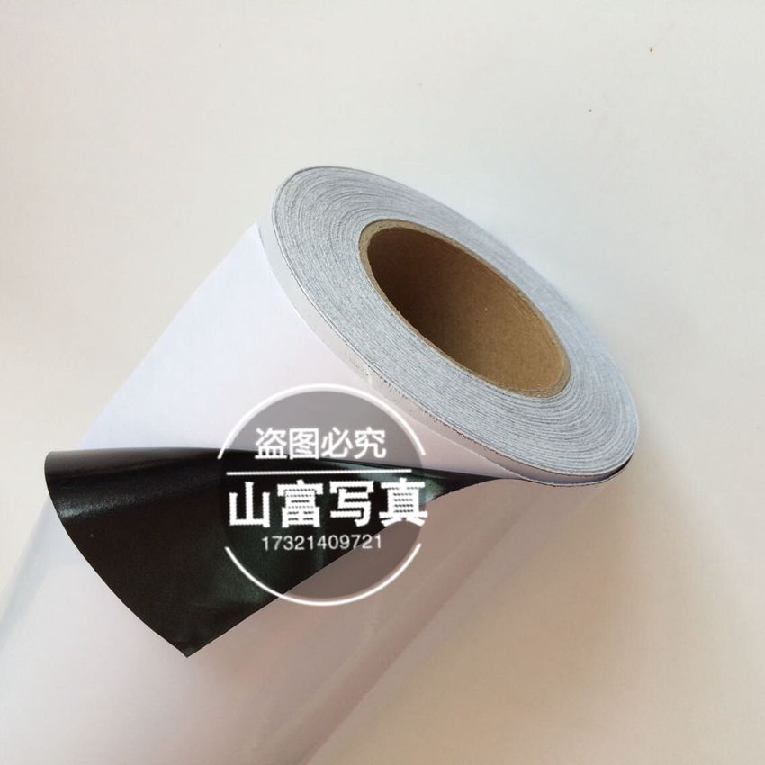 140G黑胶车身贴弱溶剂打印材料油性贴膜卷筒室外写真背胶1.27*50M
