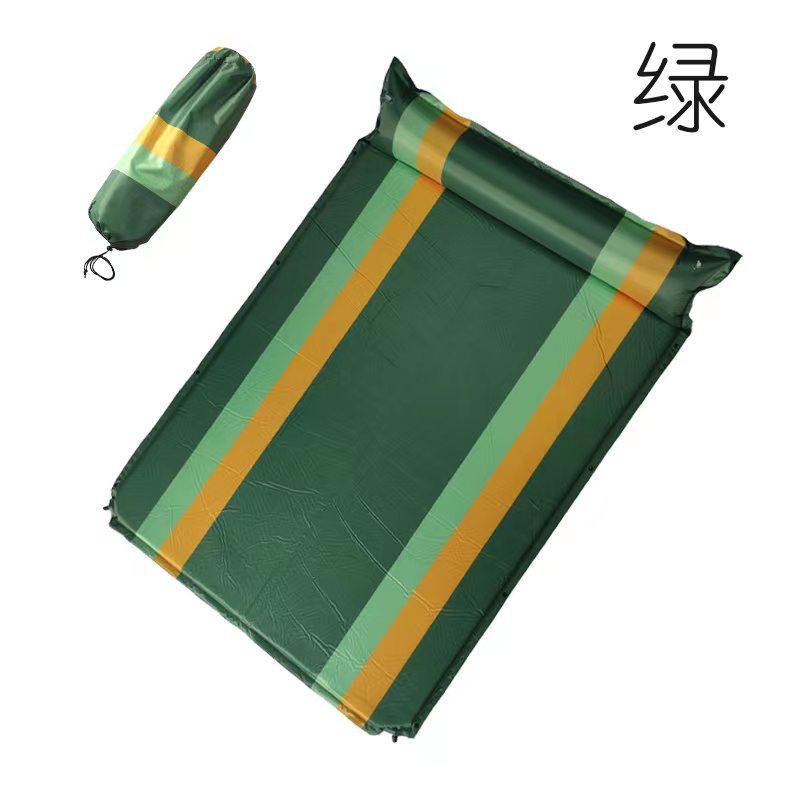 厂家批发户外野营垫带枕头型自动充气户外露营防潮垫床垫办公室睡
