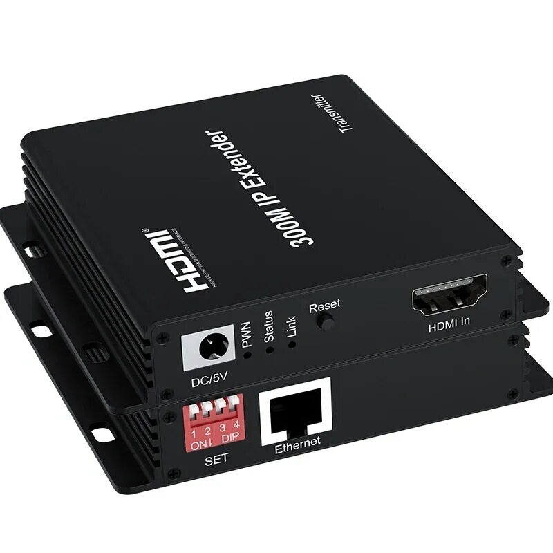 HDMI网线延长器300米IP延长一对多多对多HDMI转网口RJ45 TCP多路