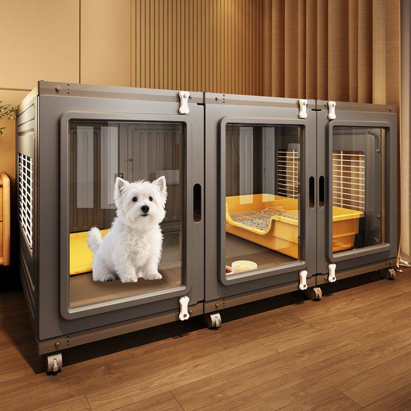 小型犬狗笼子豪华狗别墅家用室内中型犬一室一卫加厚树脂狗柜狗窝