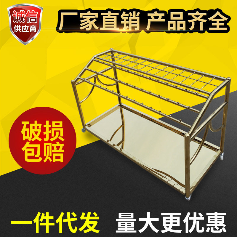 欧式不锈钢雨伞架酒店大堂欧式30头42挂雨伞架收纳架长短伞放置架
