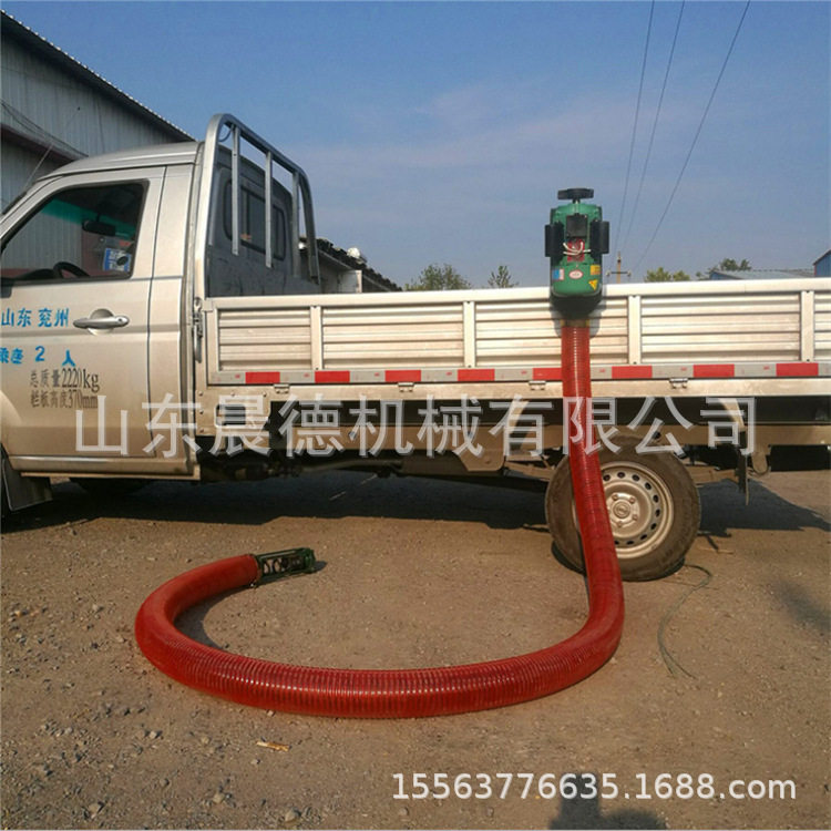 小型吸粮螺旋软管输送机 牛筋管装车送料机