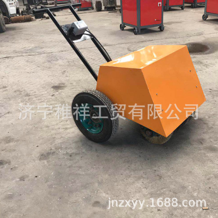 厂家生产手推式除锈机认购金 钢丝刷除锈机 移动式钢板除锈机