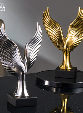 雄鹰展翅 创意轻奢家居装饰摆件陶瓷工艺品 酒柜电视柜办公室摆设