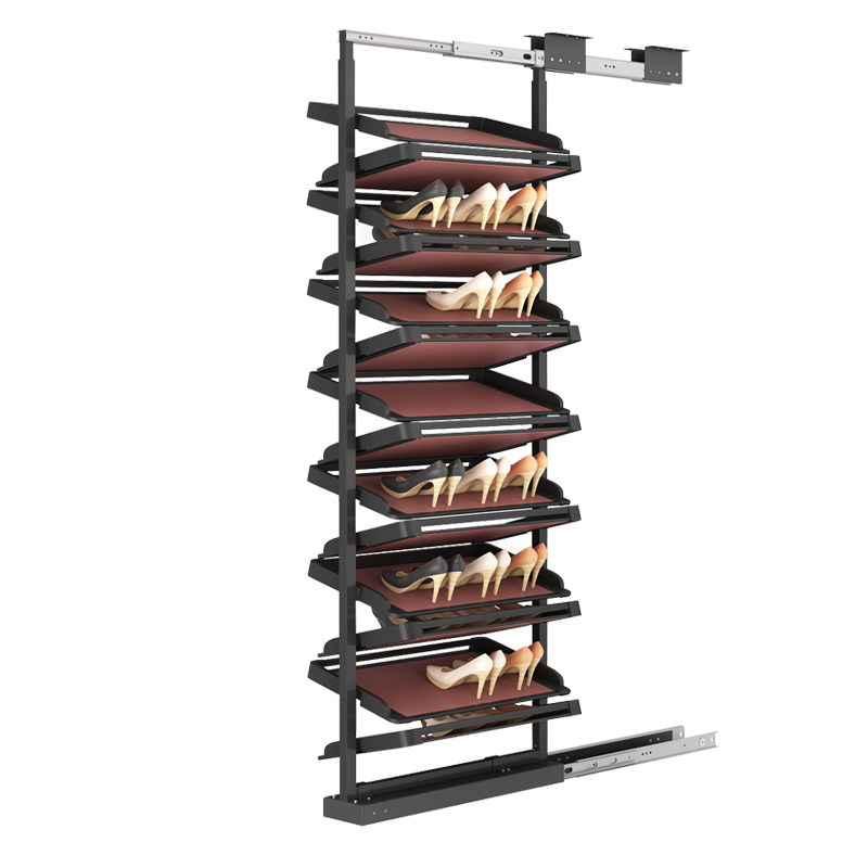 丽索鞋柜内直拉鞋架加高加深推拉鞋架楼梯下收纳置物鞋架重型双轨