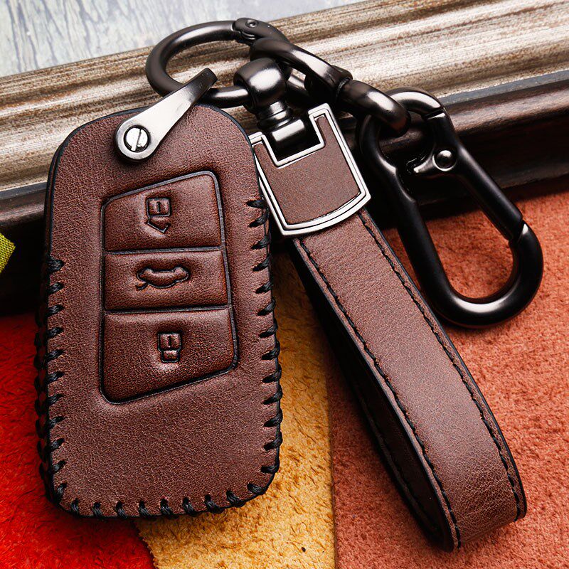 适用大众cc钥匙套复古2021款B8迈腾GTE帕萨特插入式B6B7L车包扣壳