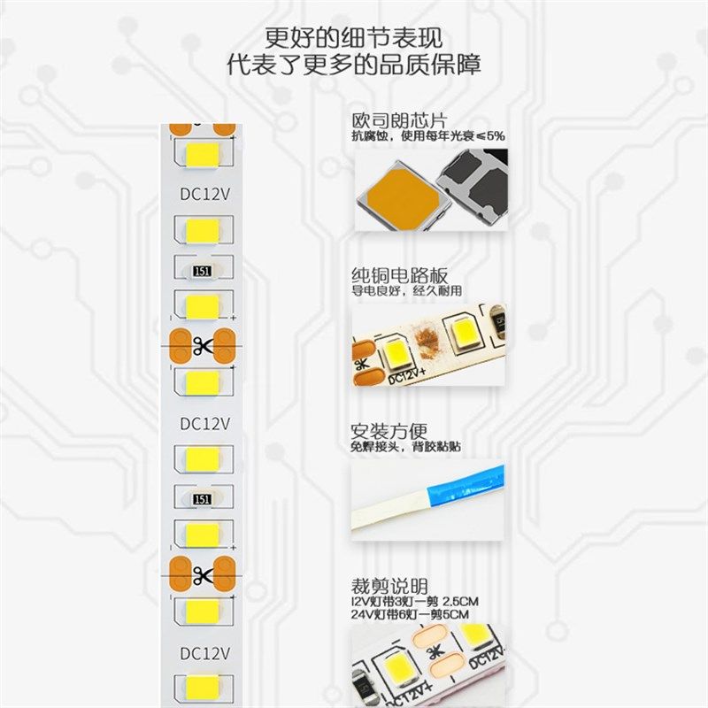 led灯带12V24V灯带低压贴片灯带60灯120灯240灯带背胶自粘软灯条,家装灯饰光源,室内LED灯带,淘宝优惠券,粉丝福利购,淘宝优惠卷